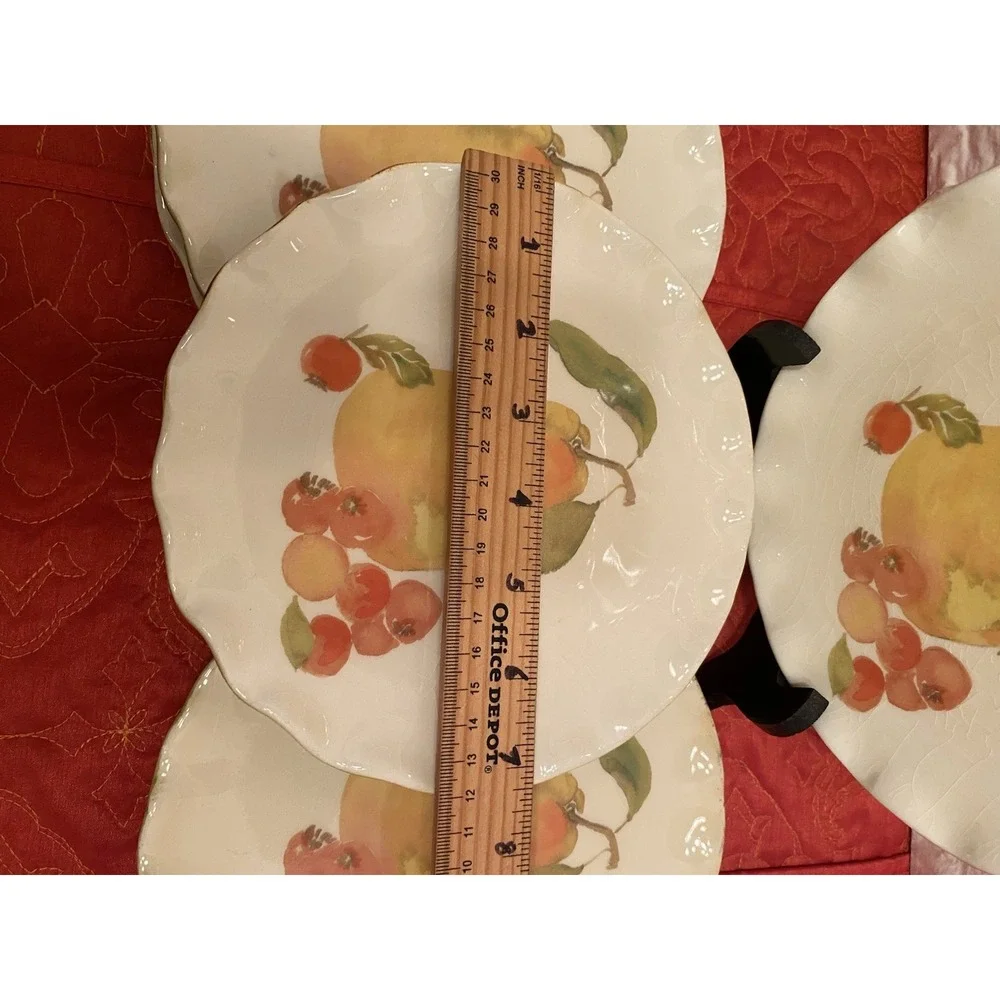 Set Of 6 Crate & Barrel HARVEST‎ FRUIT 7.5